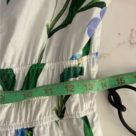 Anthropologie White Floral Somerset Maxi Dress with pockets - Picture 6 of 7